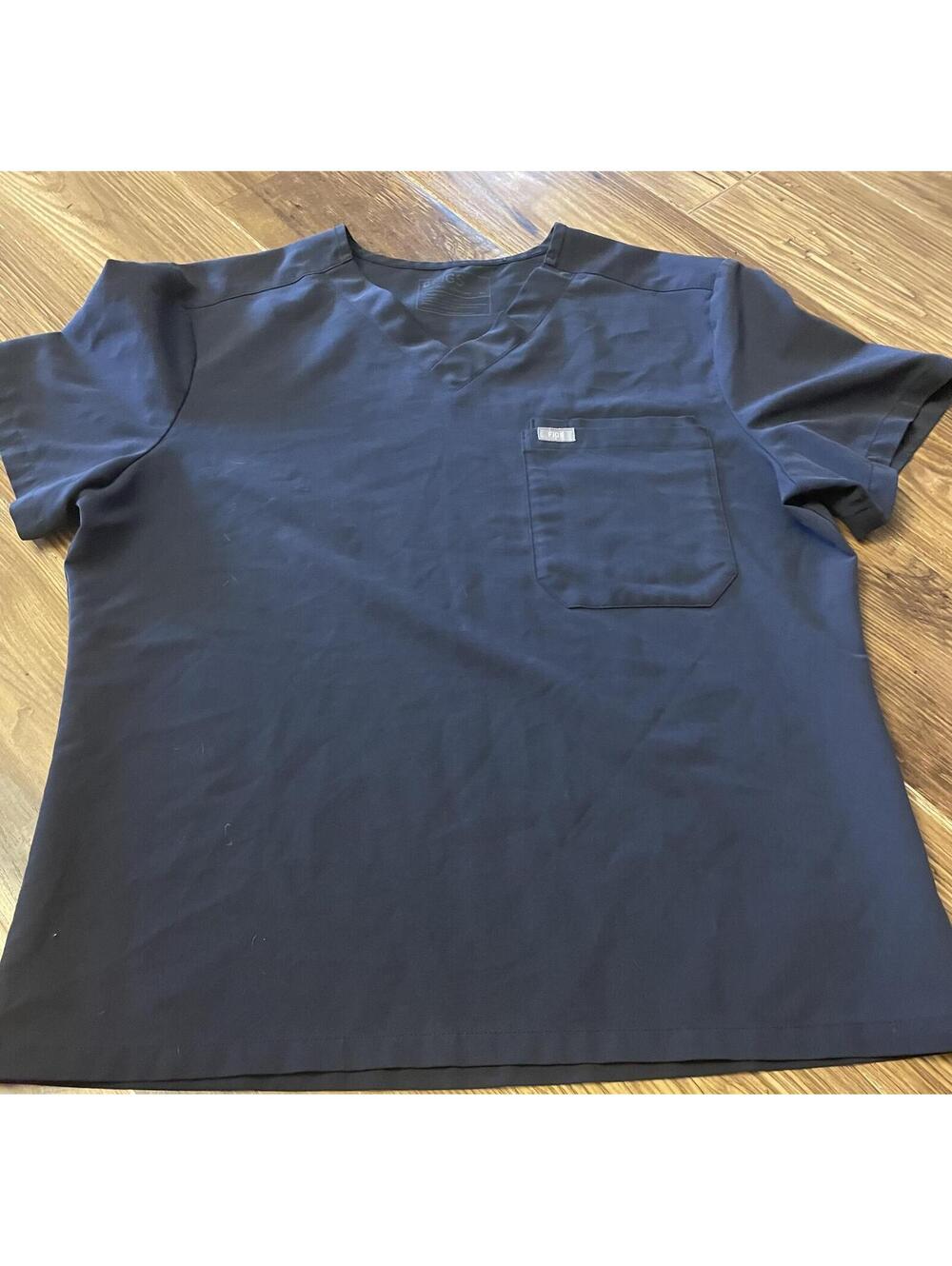 FIGS Technical Collection Dark Slate Scrub Top XL
